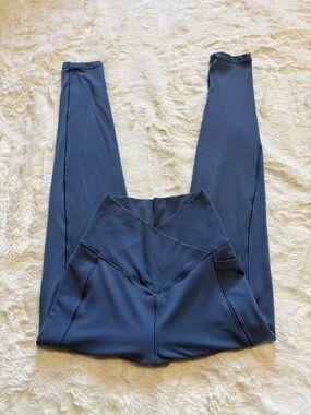 OFFLINE by Aerie Real Me XTRA Crossover Pocket 7/8 Leggings - Steel Blue / Small